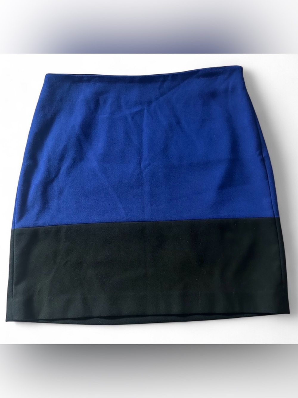 Loft Colorblock Blue and Black Mini Skirt